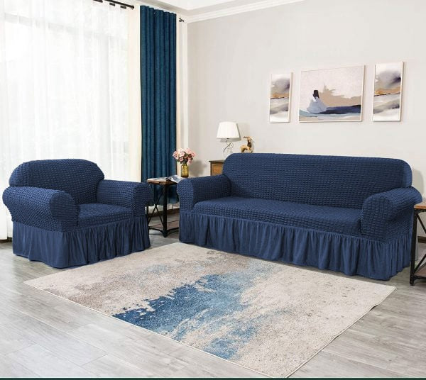 Persian Bubble Sofa Cover - Blue